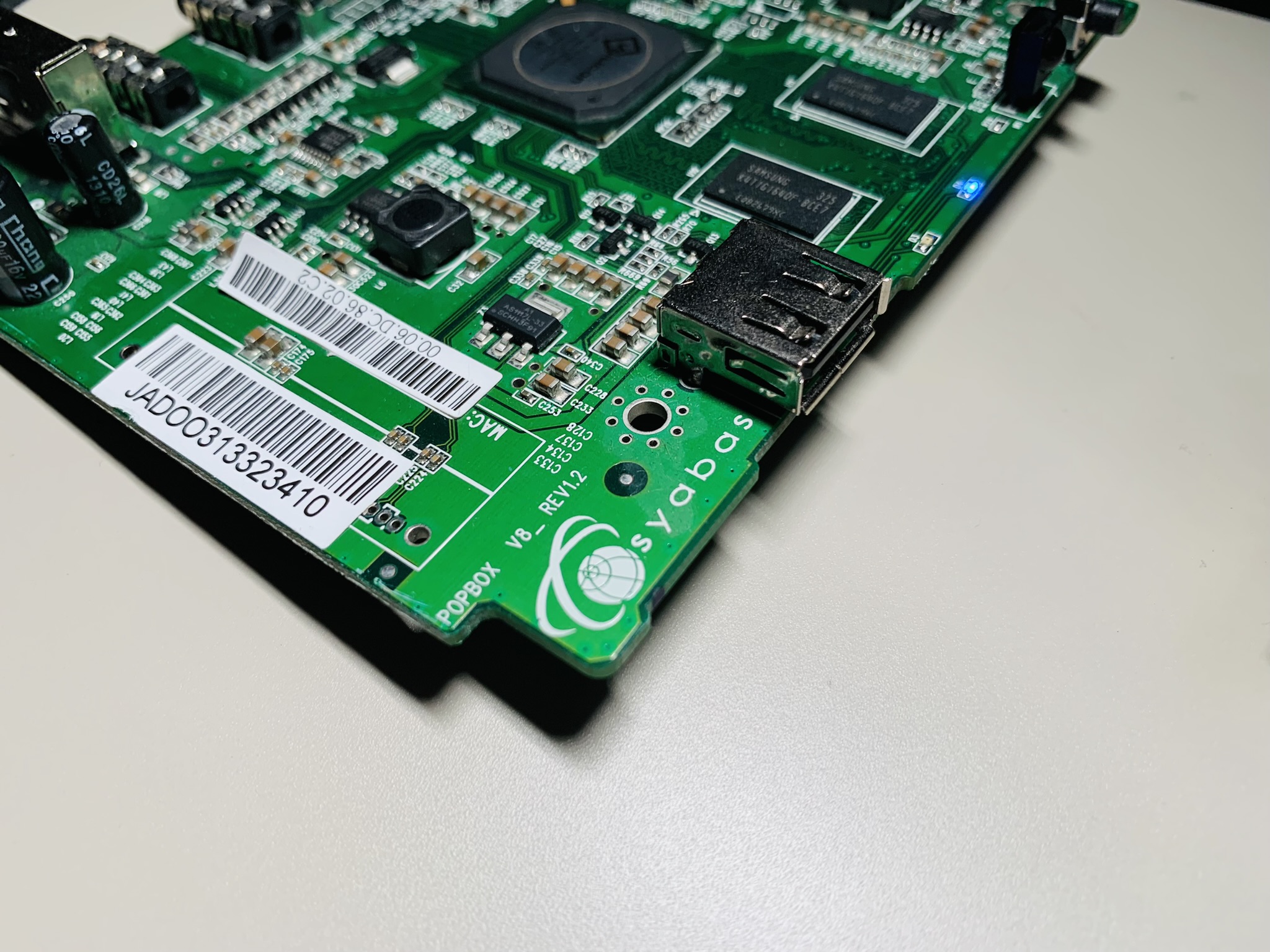 Jadoo3 PCB, front-left view